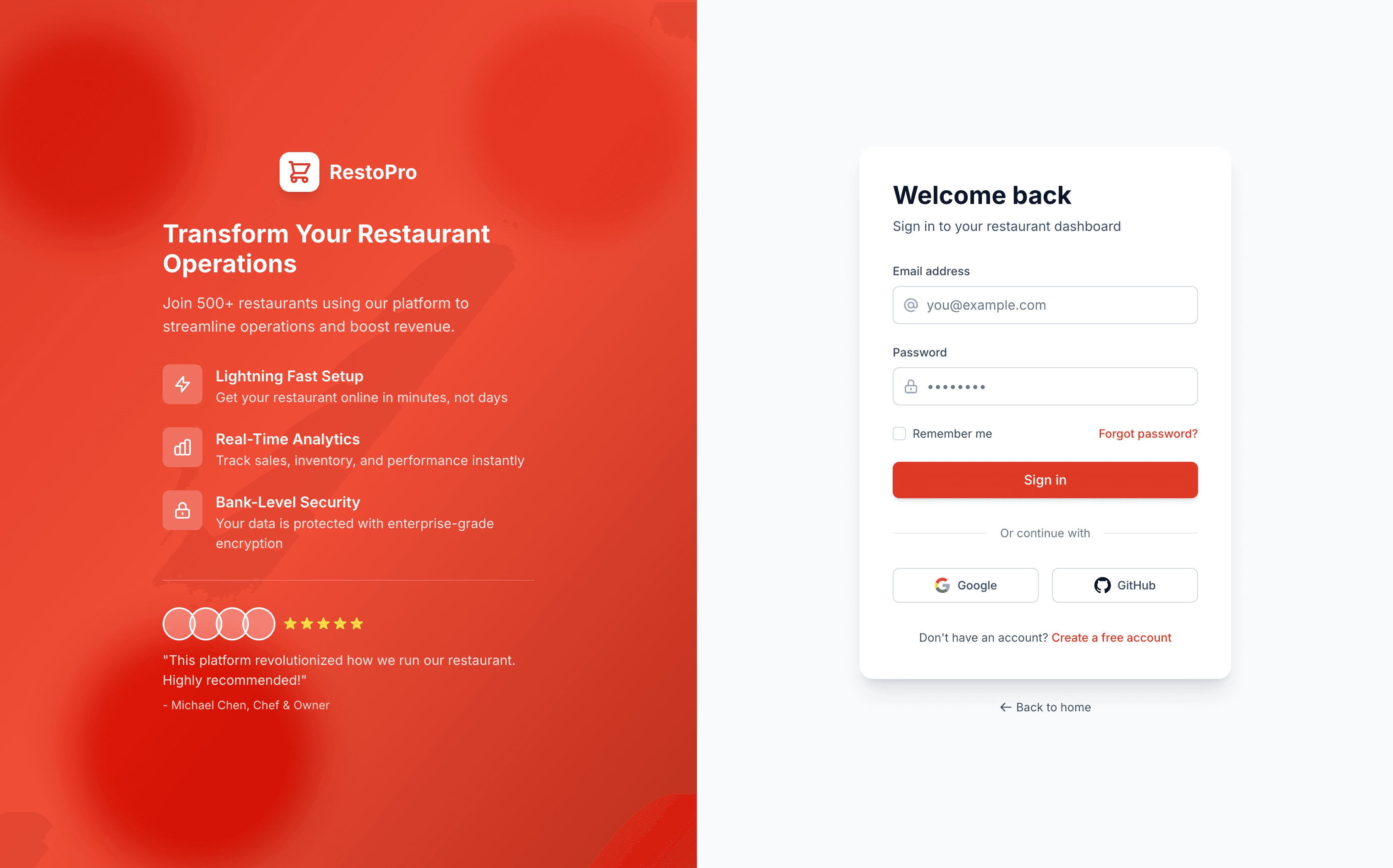 Restopro — Restaurant Management
